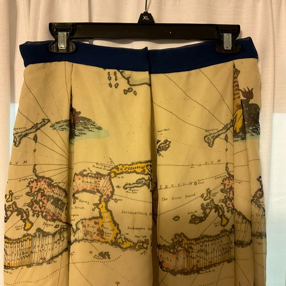 Vintage Map Print Skirt - Picture 7 of 9